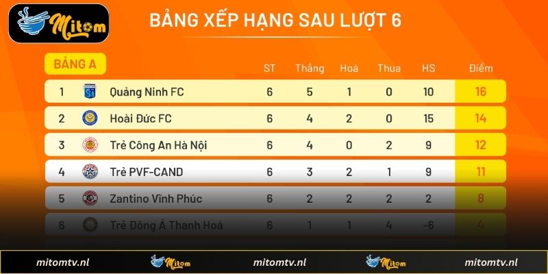 Tổng quan bảng xếp hạng bóng đá trực tuyến chi tiết